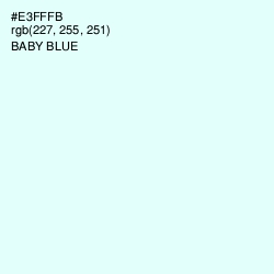 #E3FFFB - Baby Blue Color Image